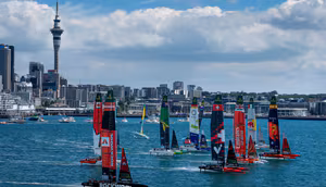 Black Foils claim late win on day one of SailGP Auckland